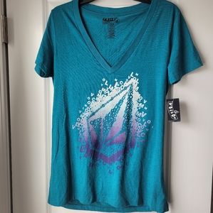 NWT Volcom V Neck Short Sleeve T-Shirt  L